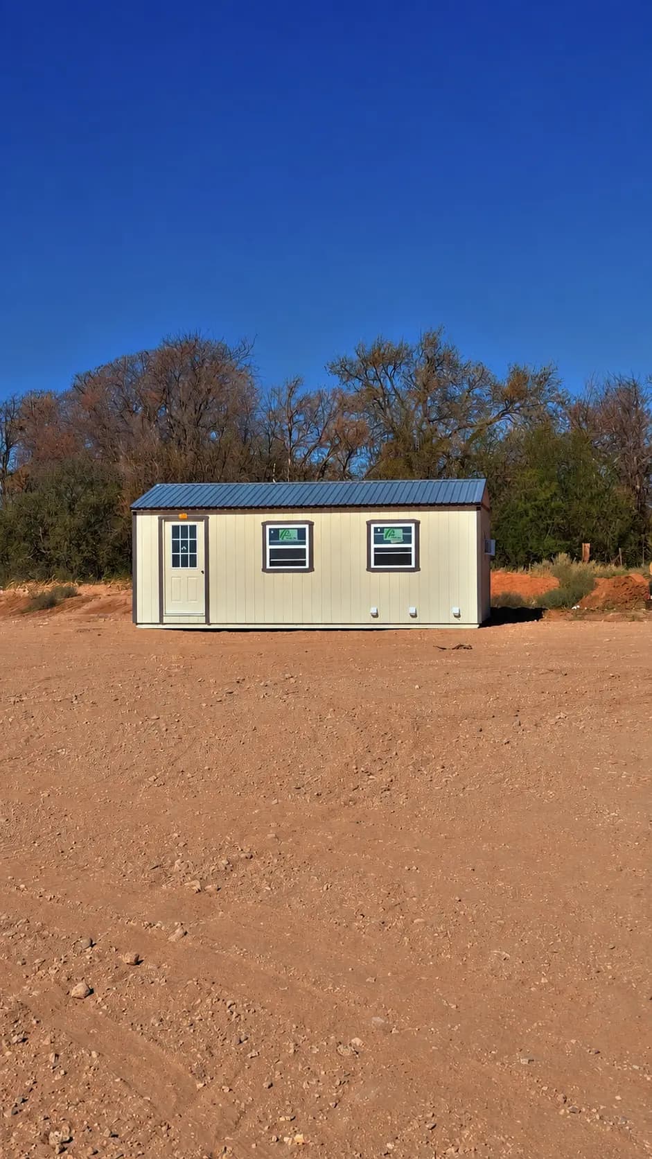 The on-site laundry building at The Gasoline Getaway